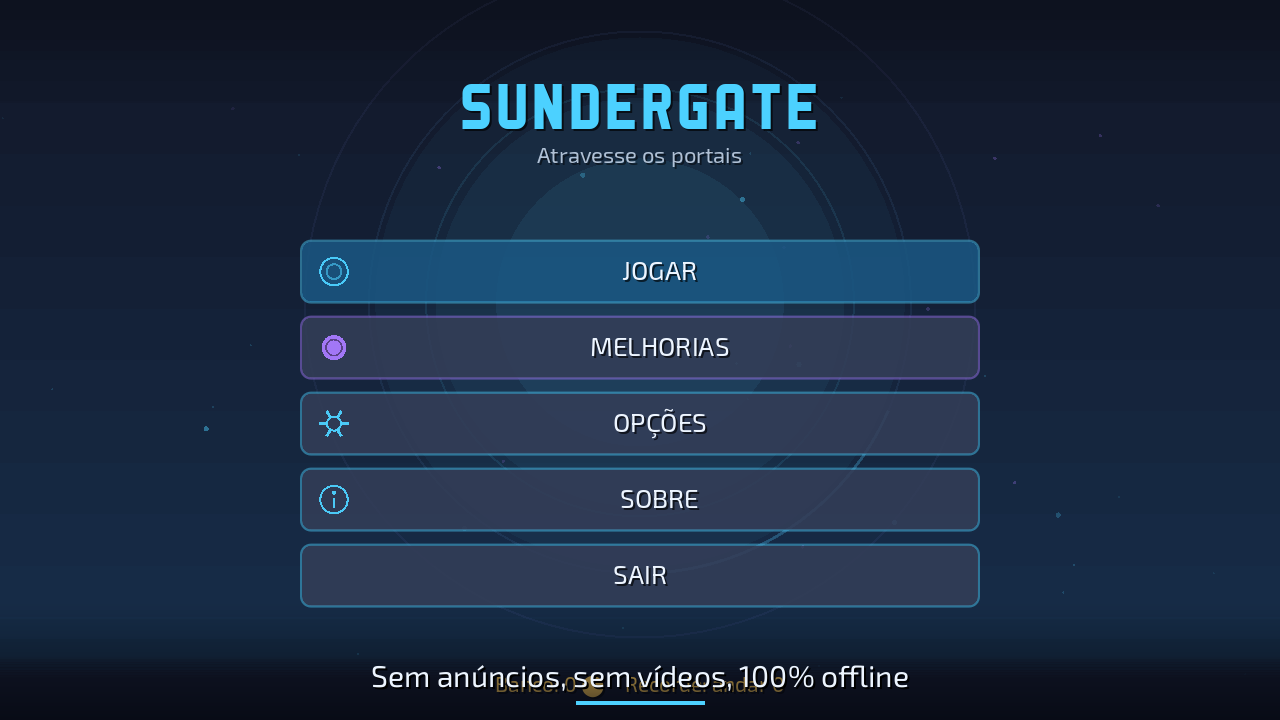 Menu principal do jogo